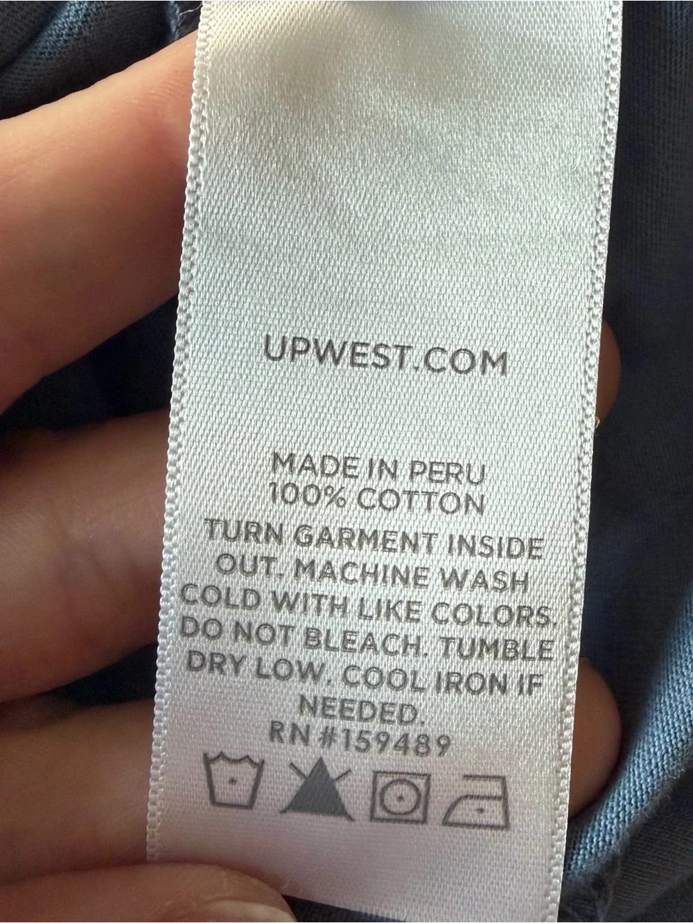 UpWest Women's Blue Solid T-Shirt Dress Scoop Neck‎ Short Sleeve Pocket M